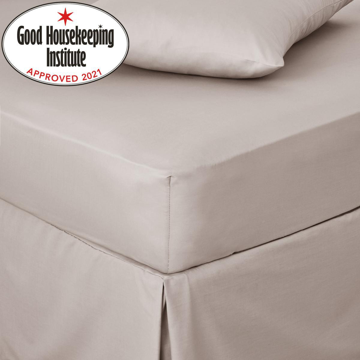 Non Iron Plain Fitted Sheet Natural – image 1