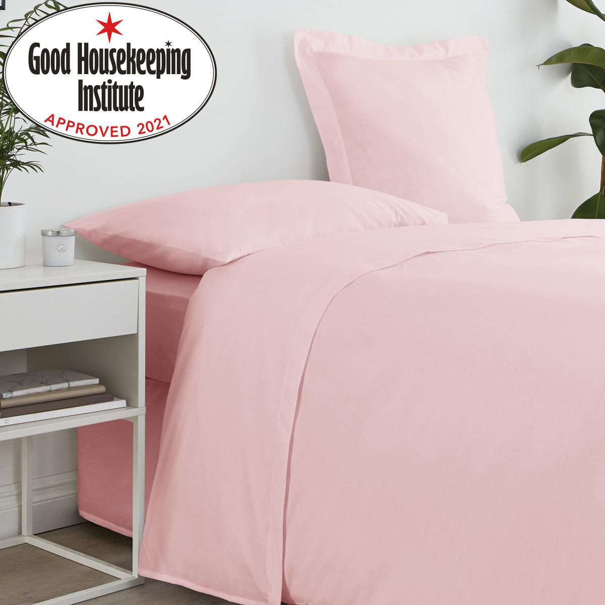 Non Iron Plain Flat Sheet Dusty Pink
