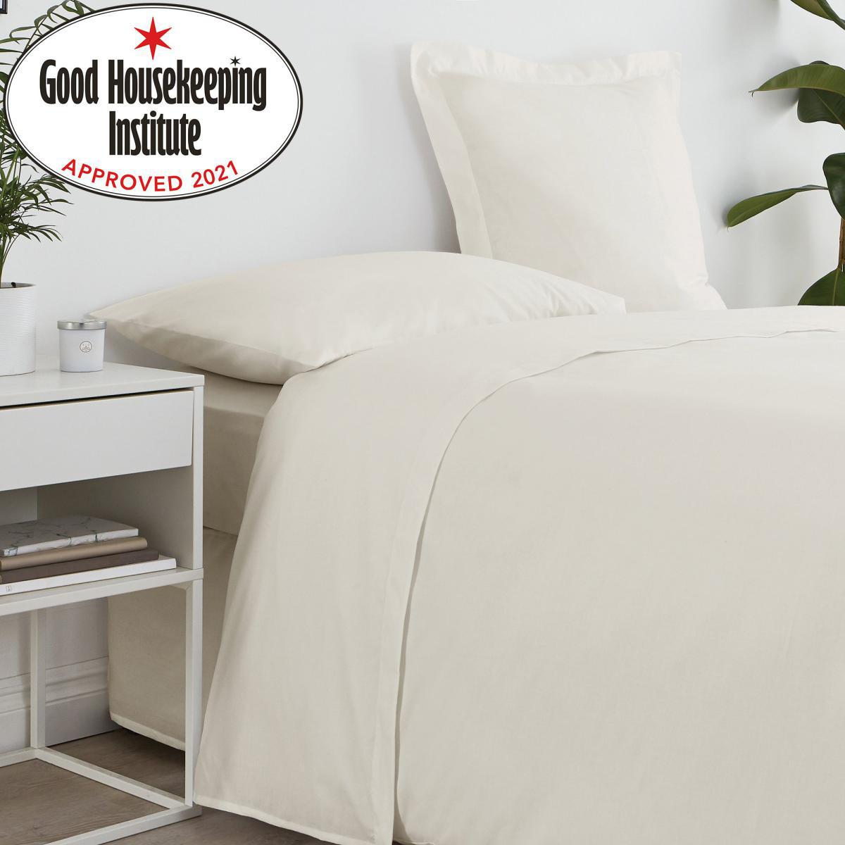 Non Iron Plain Flat Sheet Cream