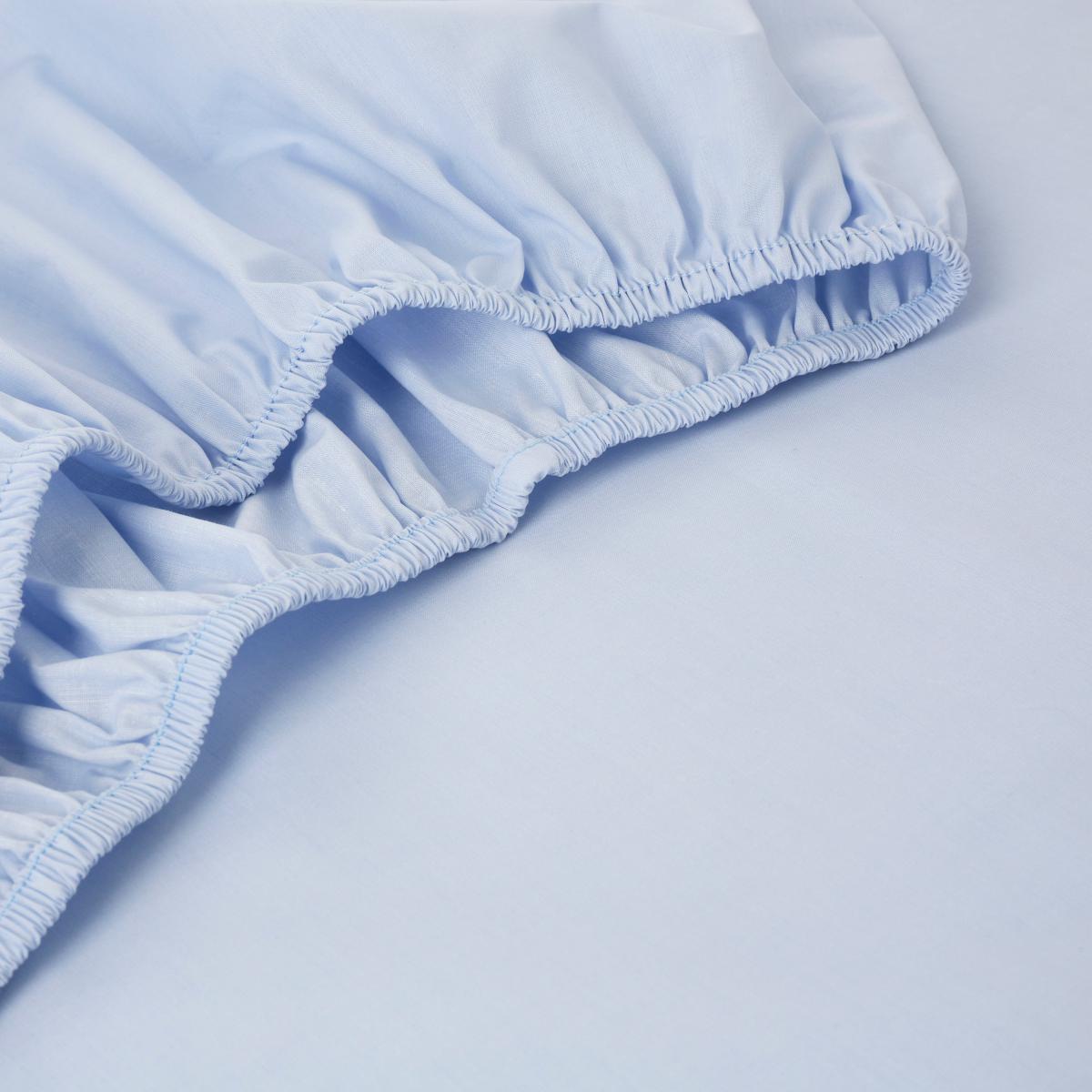 Pure Cotton Fitted Sheet Belle Blue – image 3