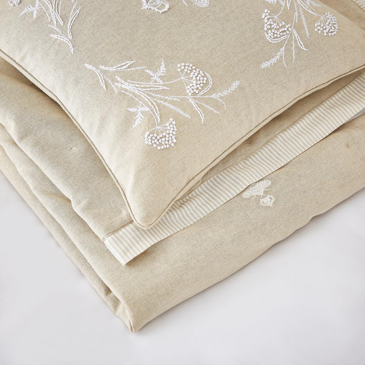 Dorma Embroidered Bee Bedspread Natural (Cream) – image 3