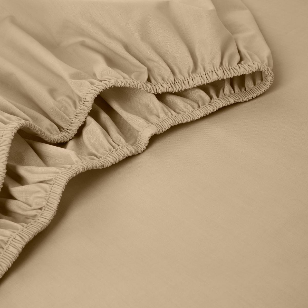 Pure Cotton Fitted Sheet Warm Sand – image 3