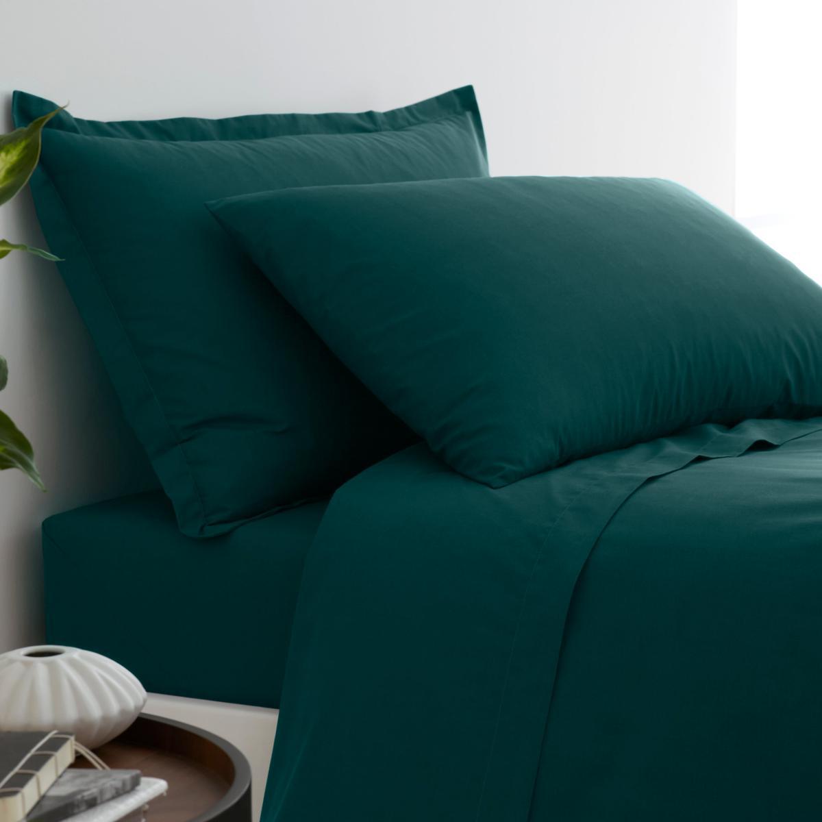 Pure Cotton Fitted Sheet Peacock – image 2