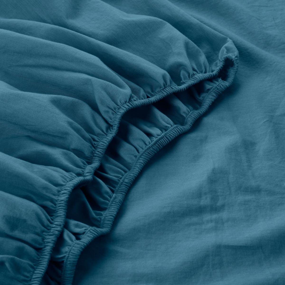 Recycled Cotton Fitted Sheet Charm Blue – image 3