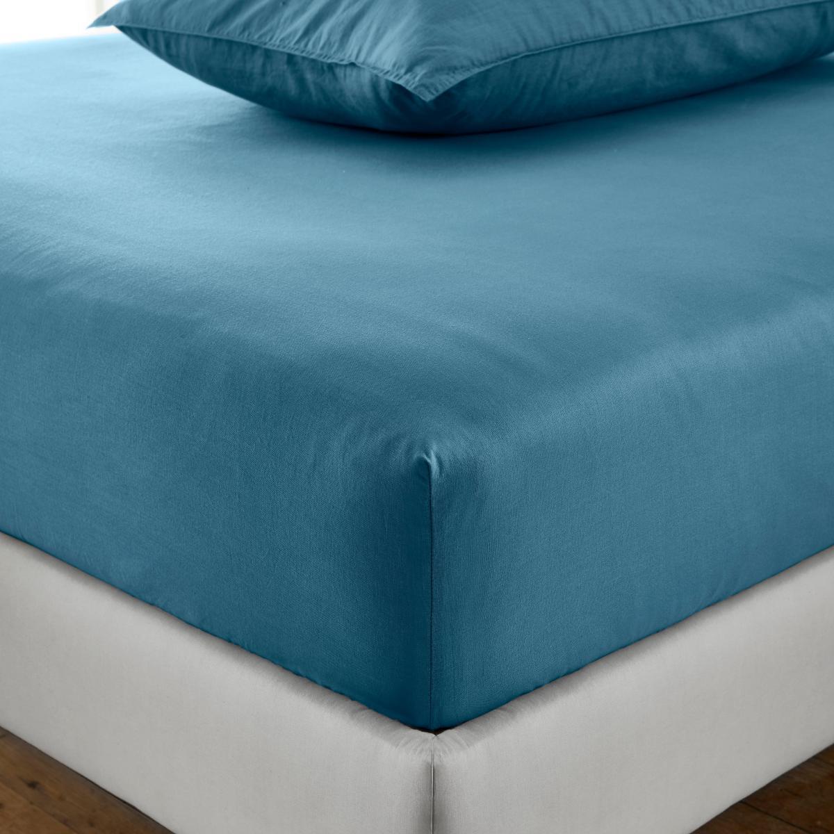 Recycled Cotton Fitted Sheet Charm Blue – image 1