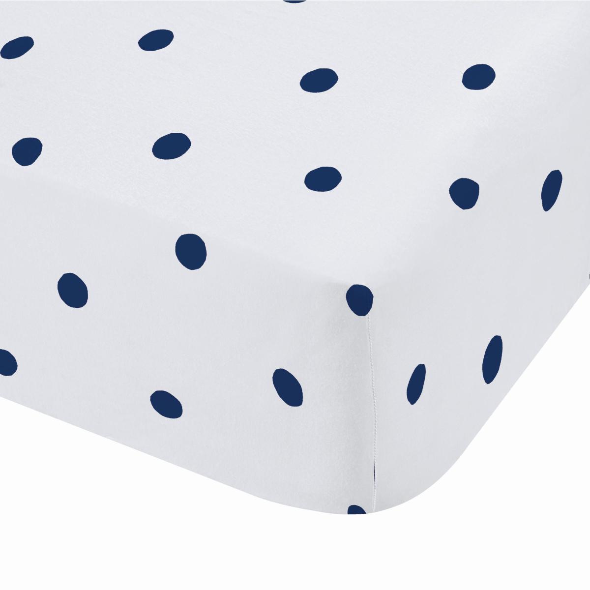 Pineapple Elephant Blomme Floral 100% Cotton Fitted Sheet Navy – image 2