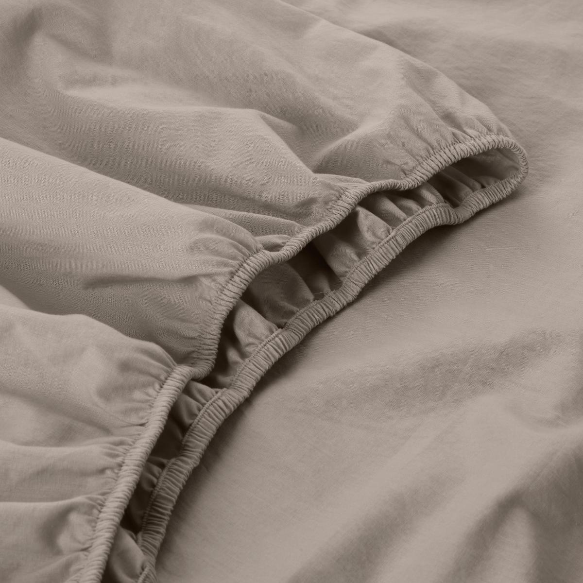 Recycled Cotton Fitted Sheet Chateau Grey – image 3
