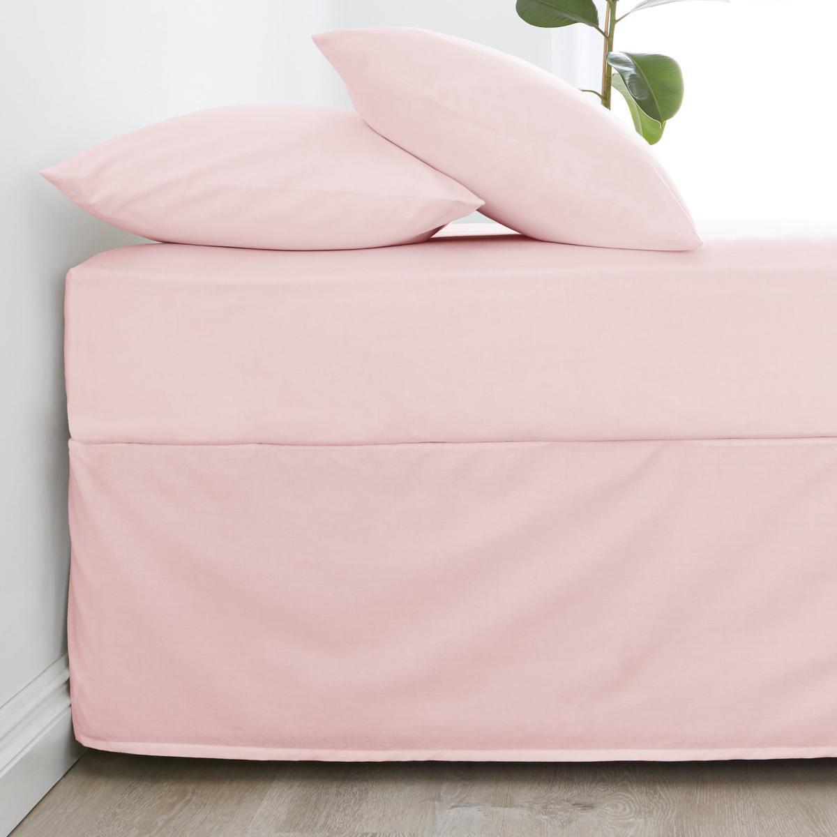 Non Iron Plain Fitted Sheet Dusty Pink – image 2