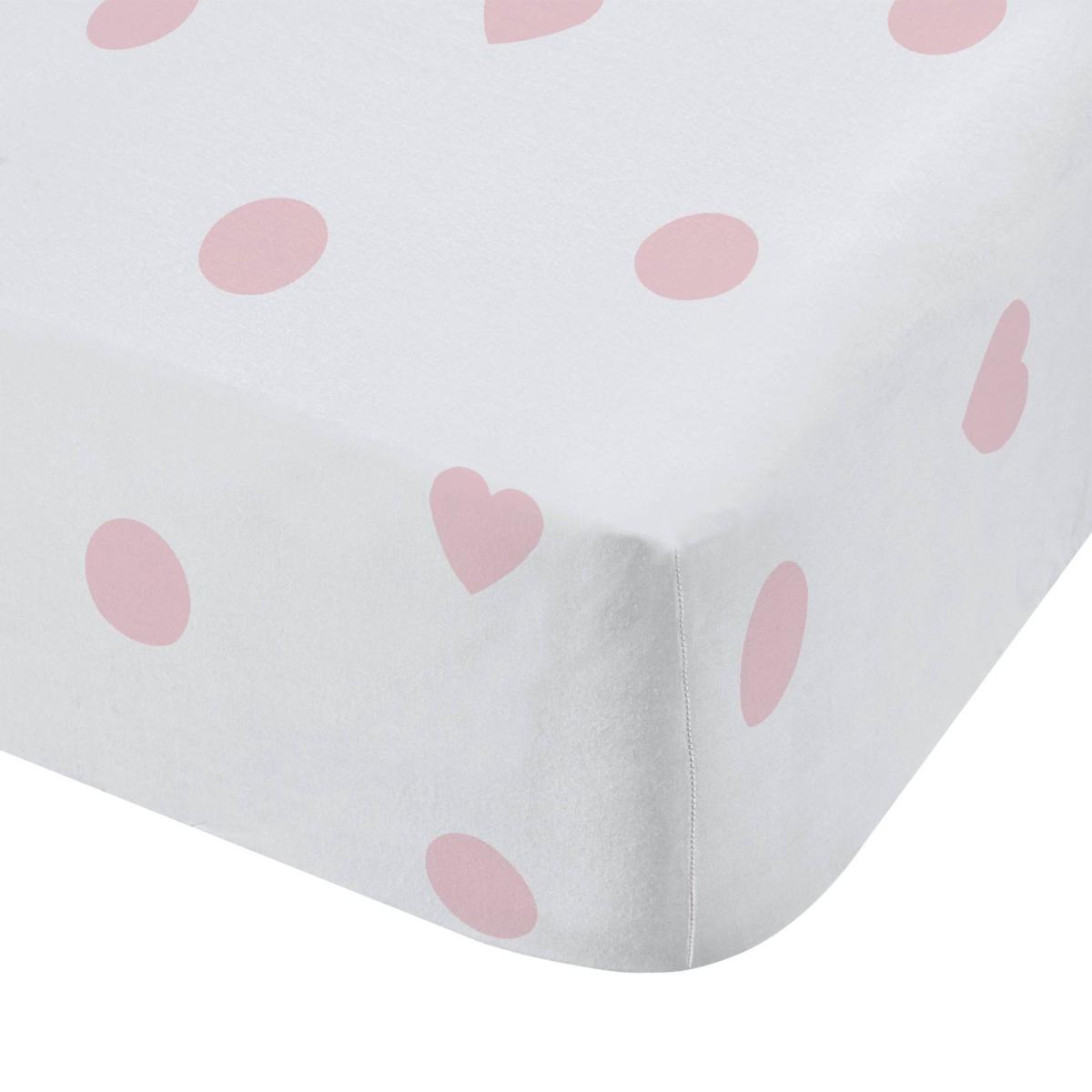 Catherine Lansfield Polka Dot Heart Fitted Sheet Blue – image 2