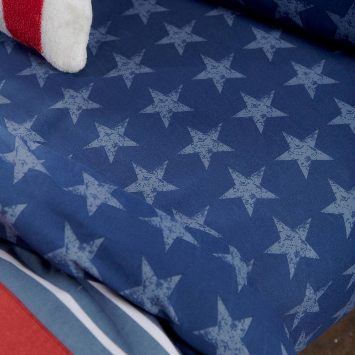 Catherine Lansfield Stars and Stripes Fitted Sheet Blue And Red – image 2