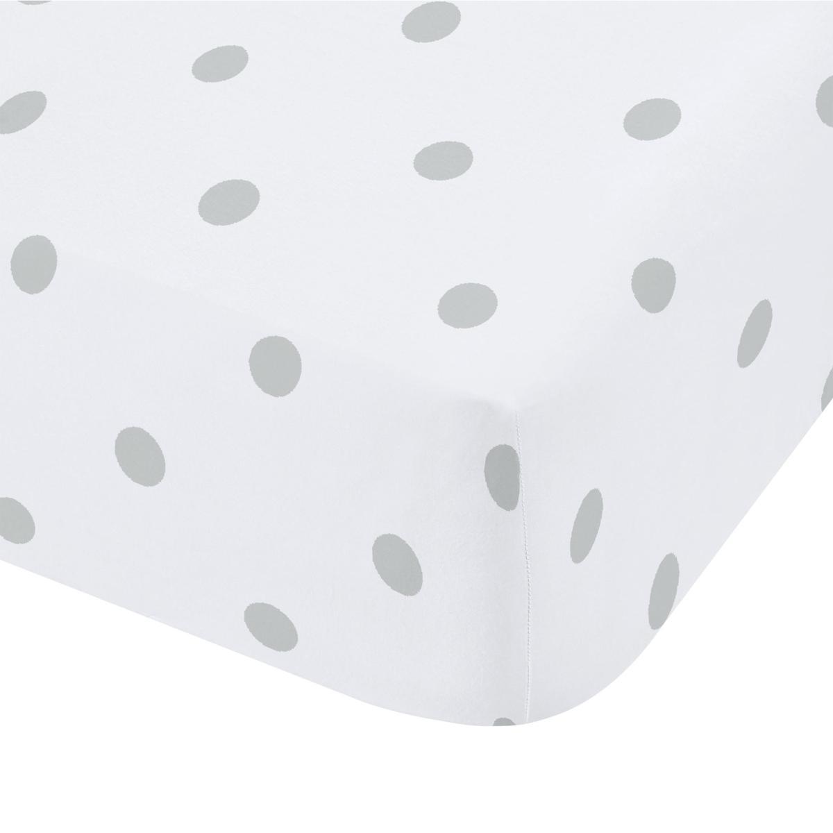 Catherine Lansfield Polka Dot Spot Fitted Sheet Silver – image 3