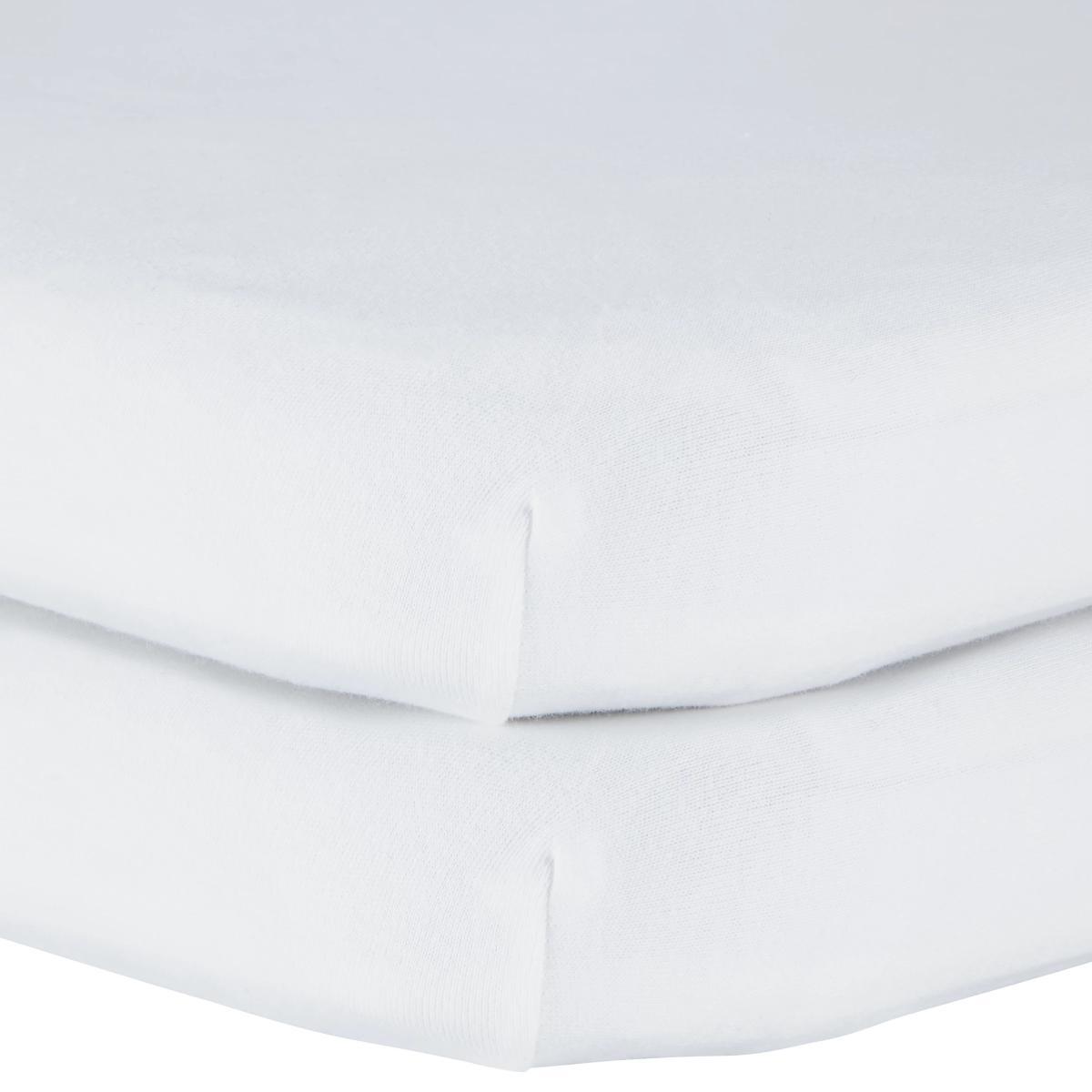 John Lewis & Partners GOTS Organic Cotton Fitted Bedside Crib Sheet, Pack of 2, 50 x 83cm – image 1