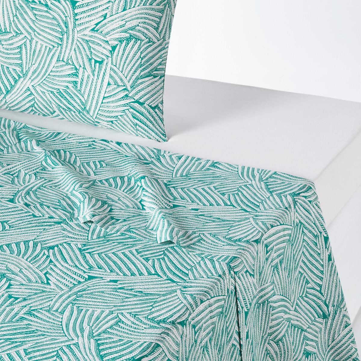 Ycata Leaf Print Cotton Flat Sheet – image 2