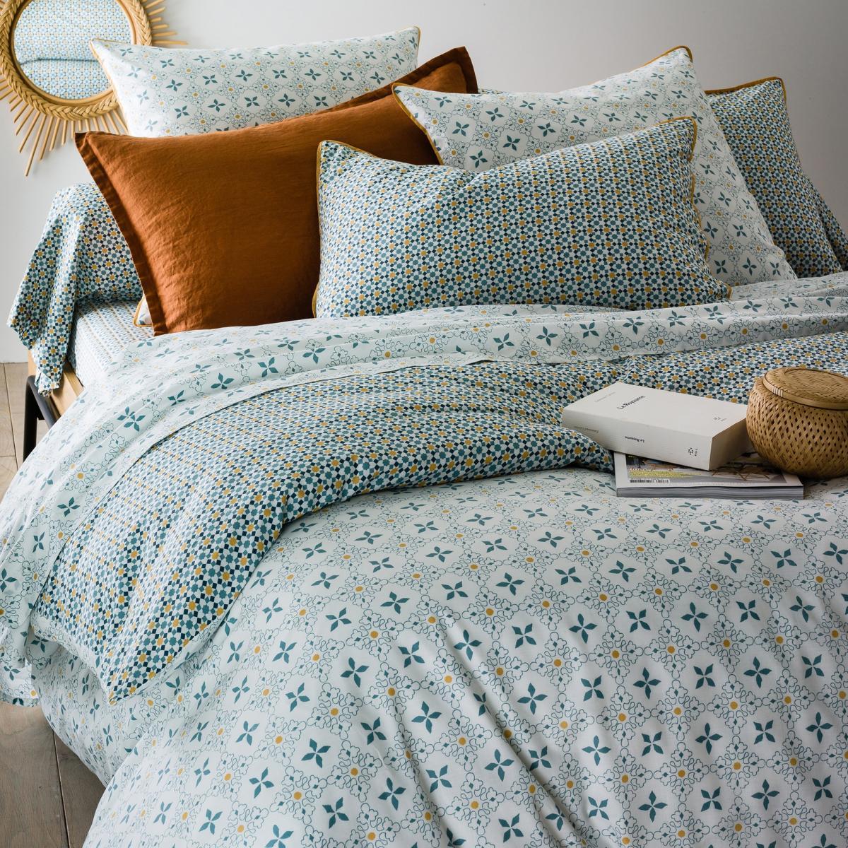 Teyben Floral Cotton Percale Flat Sheet – image 3