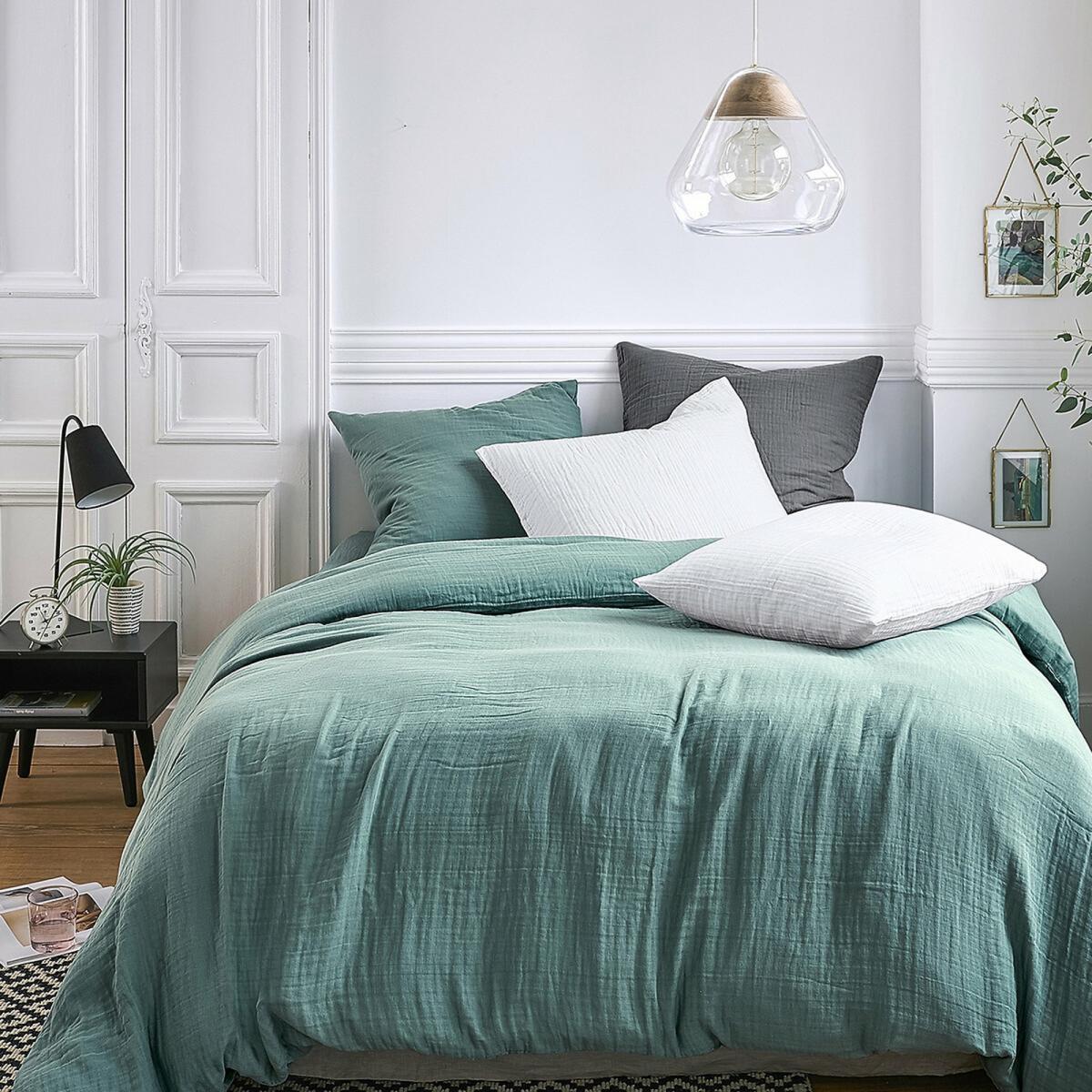 Snow Cotton Muslin Plain Flat Sheet – image 2