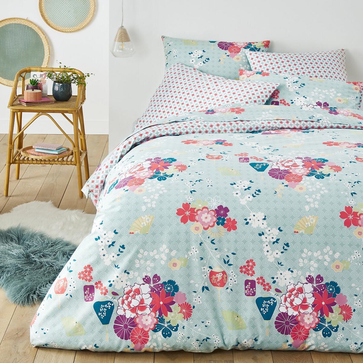 Miss Shanghai Fitted Sheet in Printed Cotton – image 2