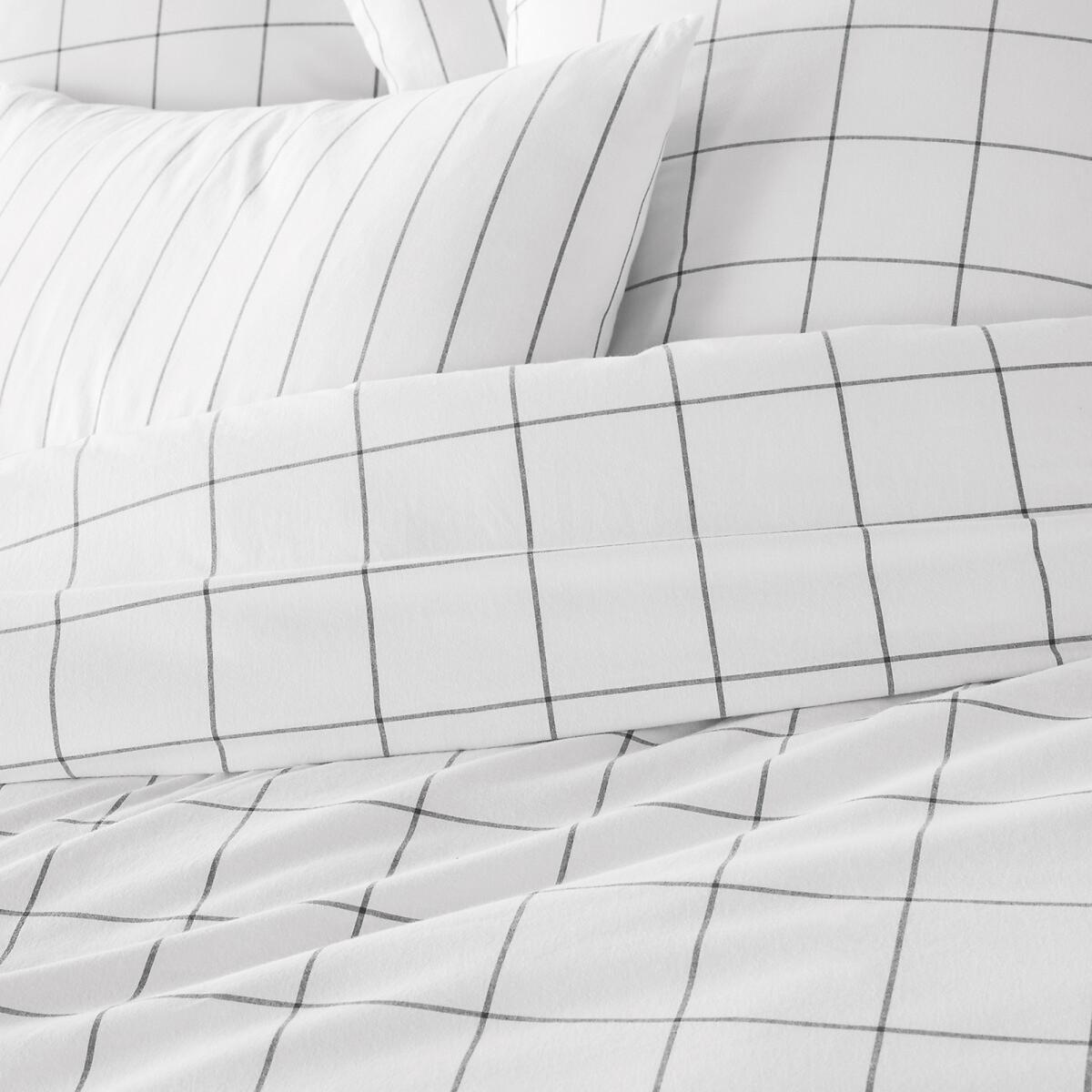 Pia Checks Cotton Fitted Sheet for Thick Mattresses – image 4