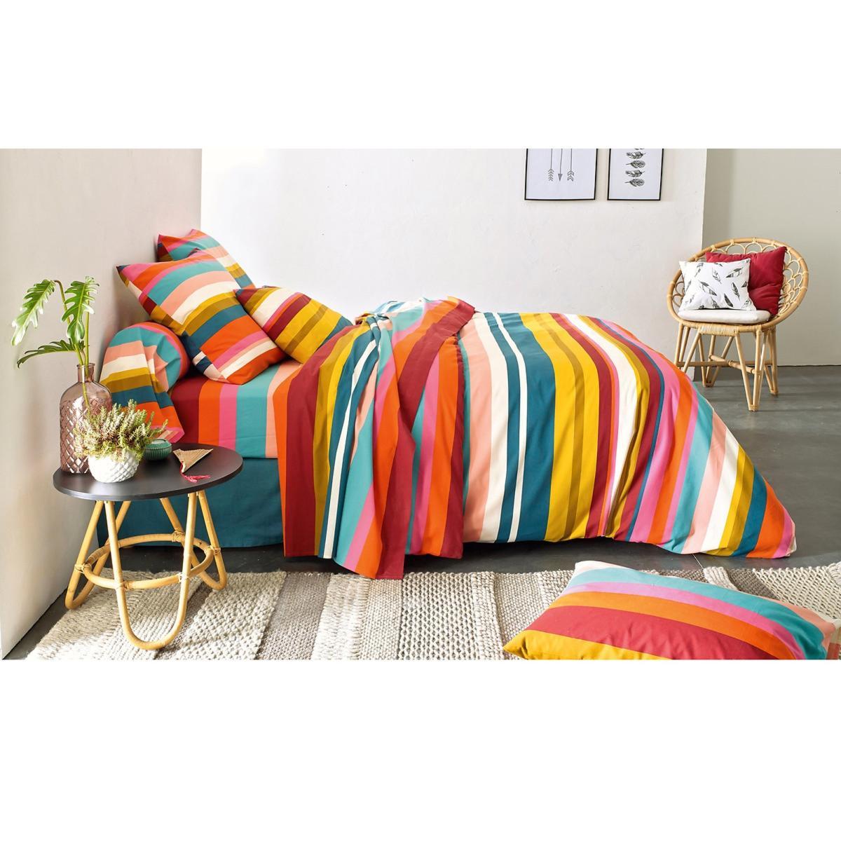Paraisio Striped Cotton Flat Sheet – image 4