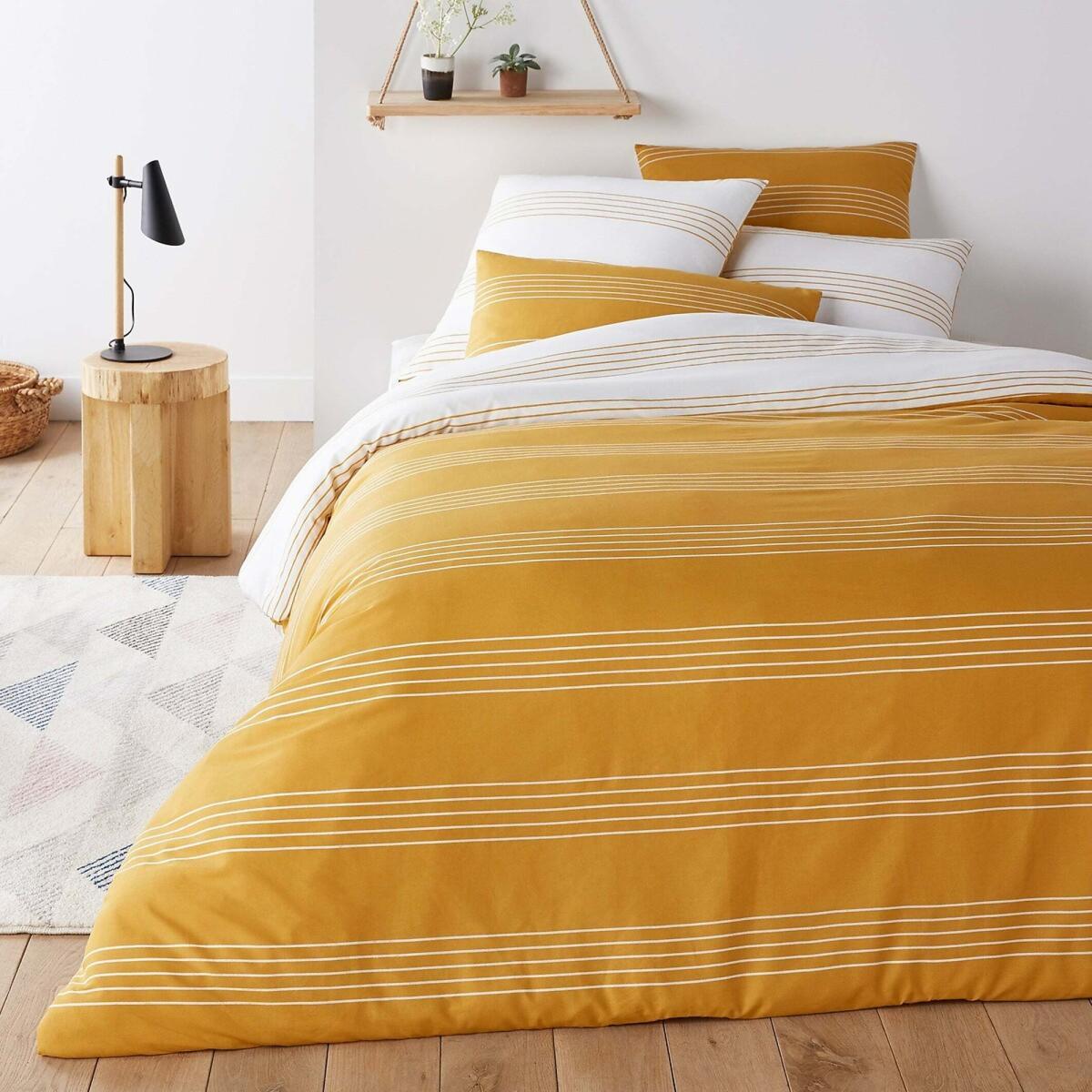 Horizon Striped Cotton Fitted Sheet – image 2