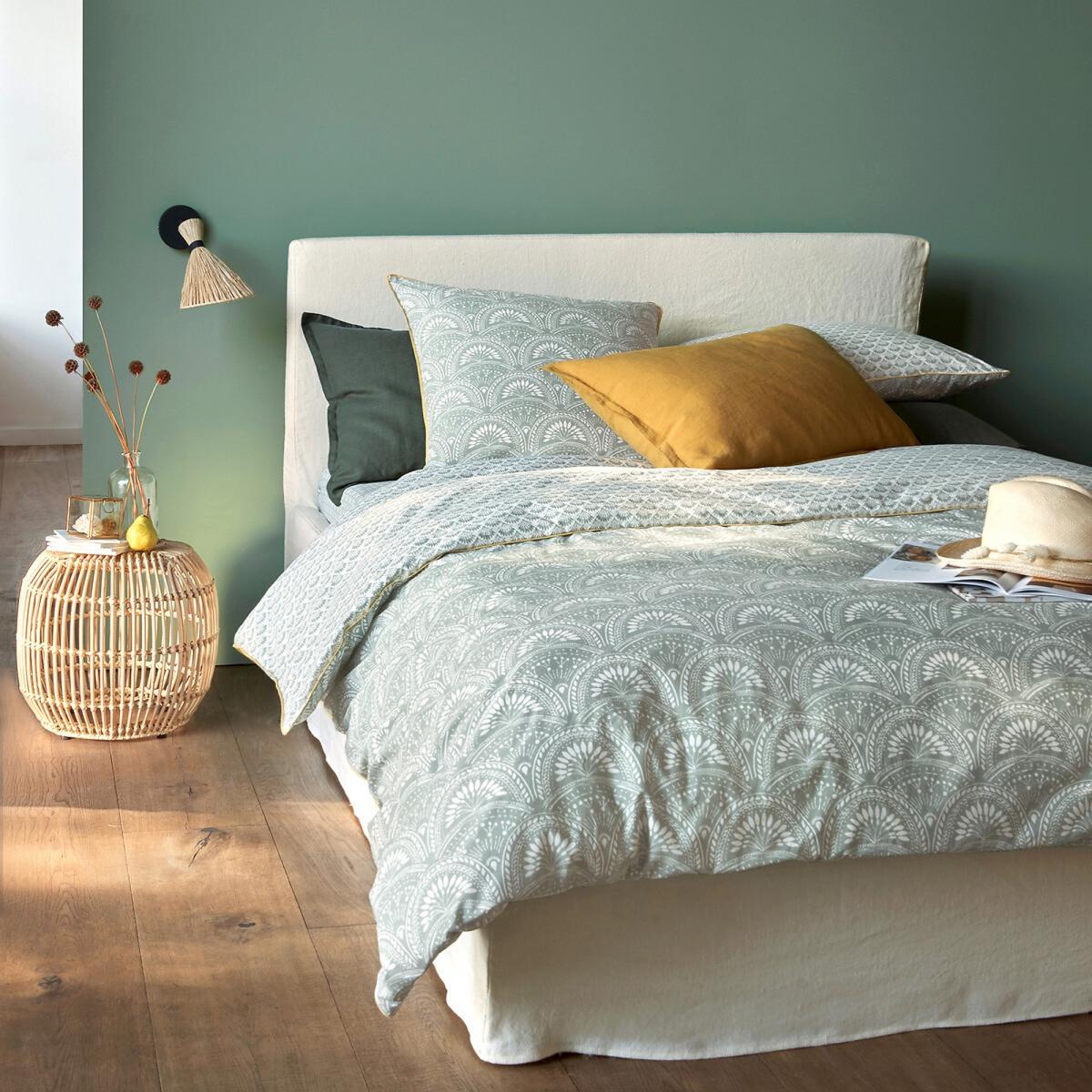 Jaipur Green Washed Cotton Fitted Sheet – image 2