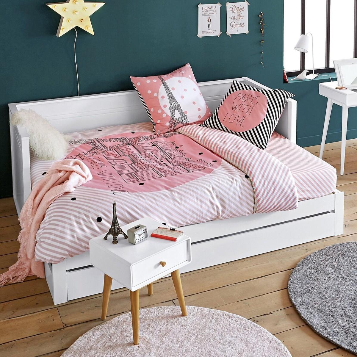 Paris Forever Striped Cotton Fitted Sheet – image 4