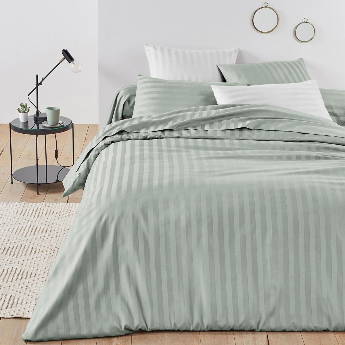 Striped Cotton Satin Flat Sheet – image 2