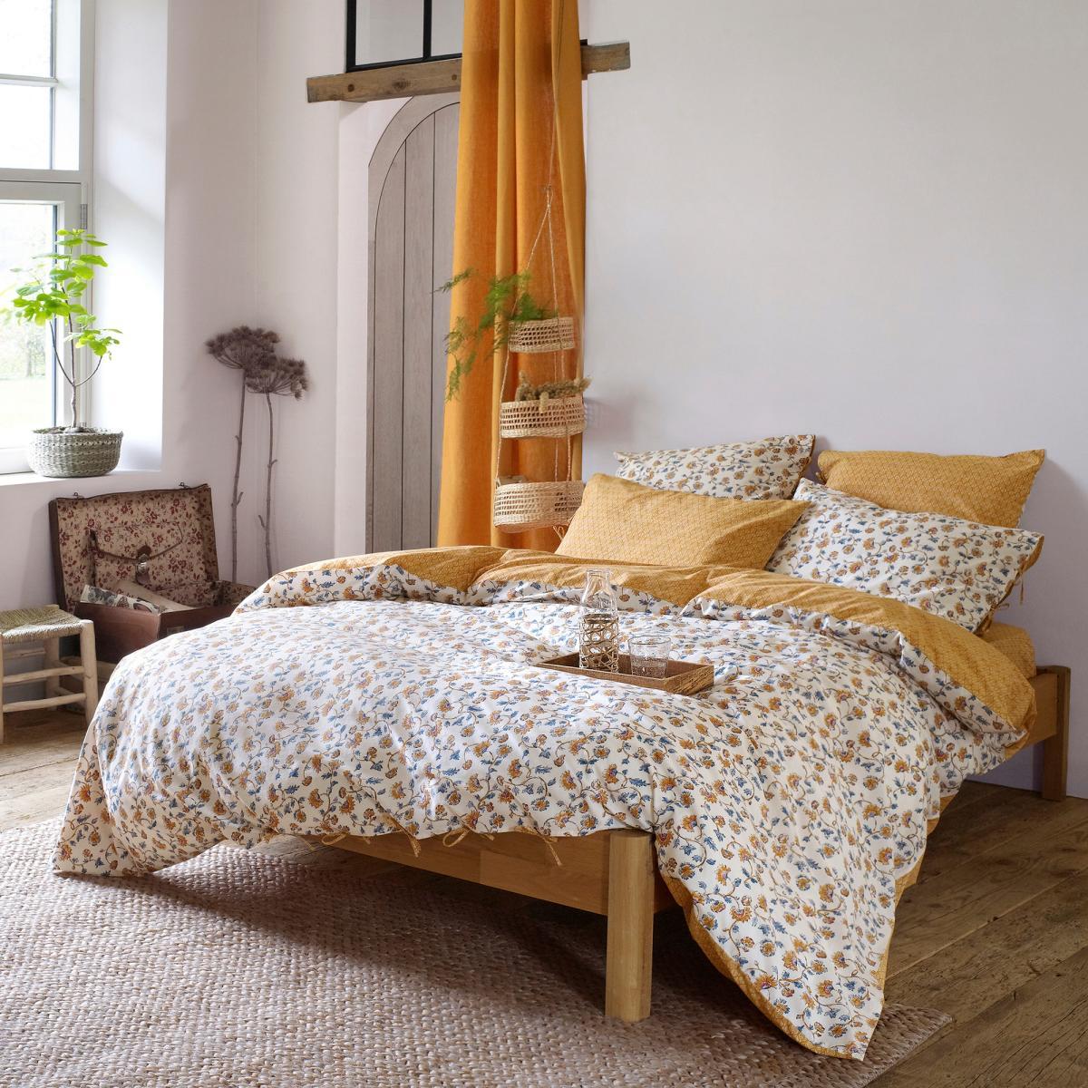Indian Flower Washed Cotton Fitted Sheet – image 3