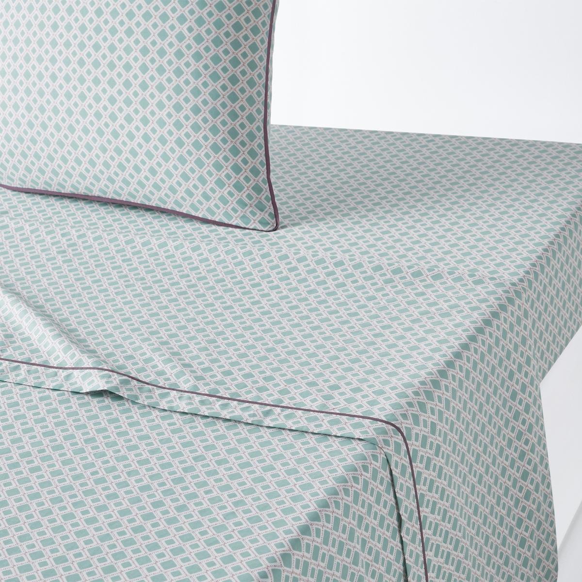 MASHITA Graphic-Print Cotton Flat Sheet – image 2