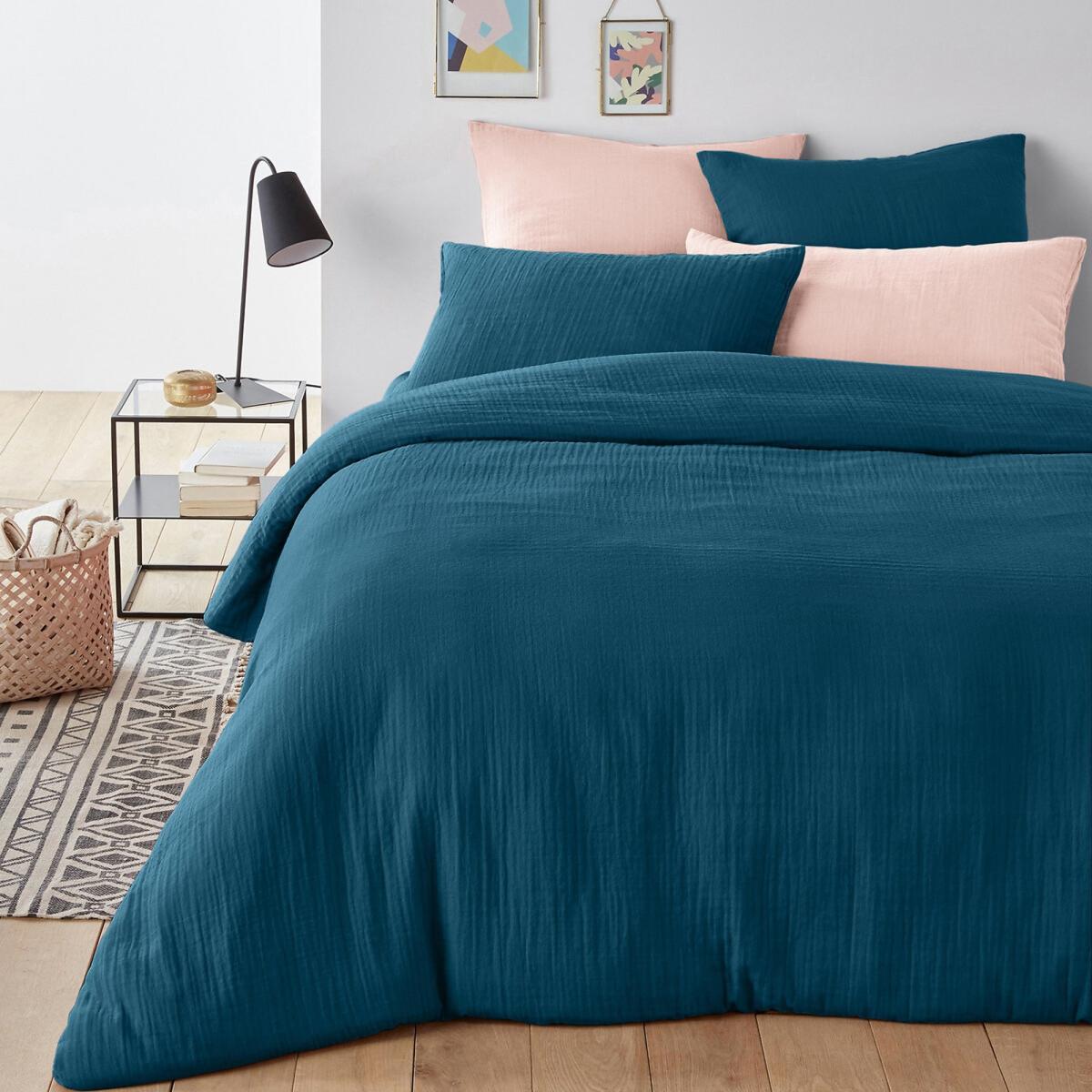 Snow Plain Cotton Muslin Fitted Sheet – image 2