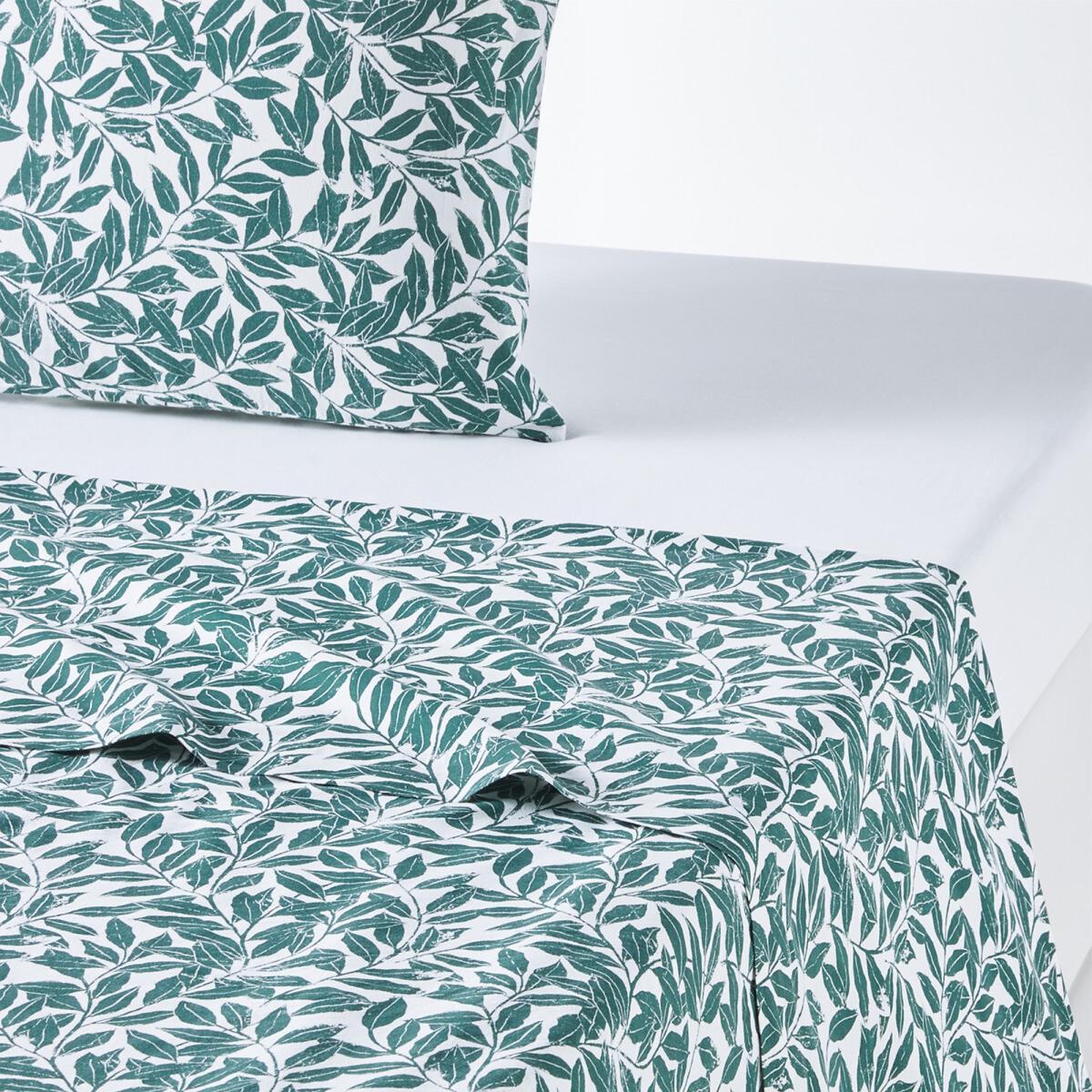 Feuillage Washed Cotton Flat Sheet