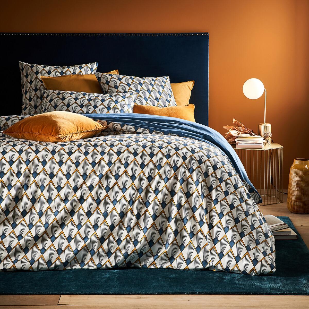 Elisa Fitted Sheet in Art Deco Printed Cotton Percale – image 2