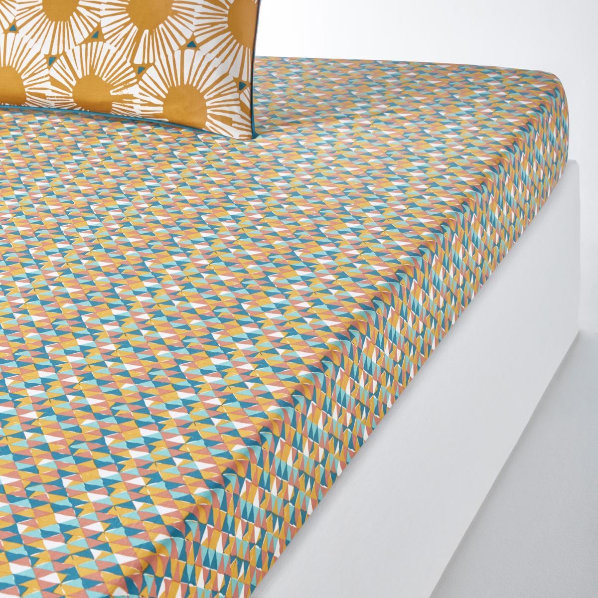 Jahia Geometric Cotton Fitted Sheet – image 1