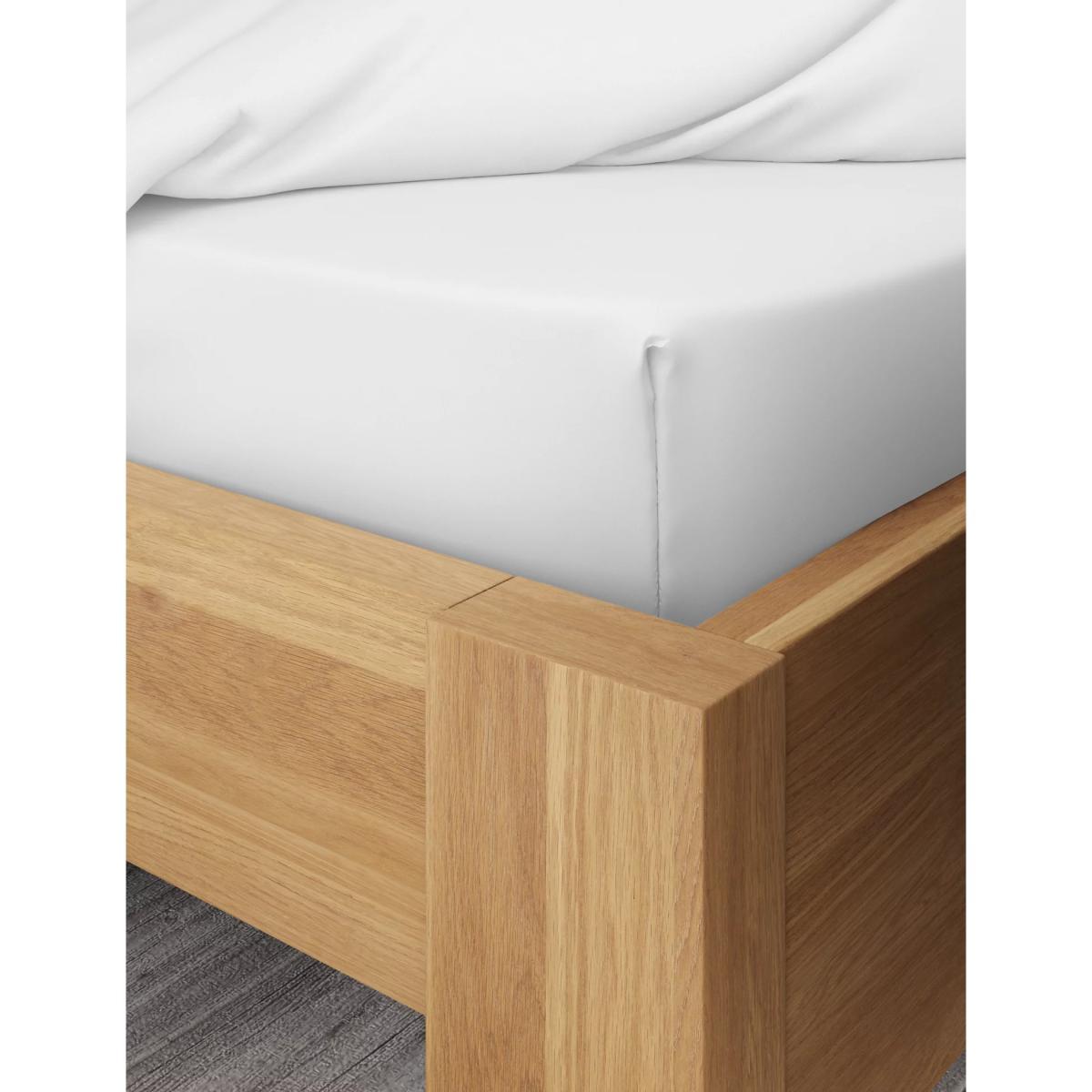 M&S Pure Cotton 600 Thread Count Sateen Fitted Sheet - 6FT - White, White – image 2