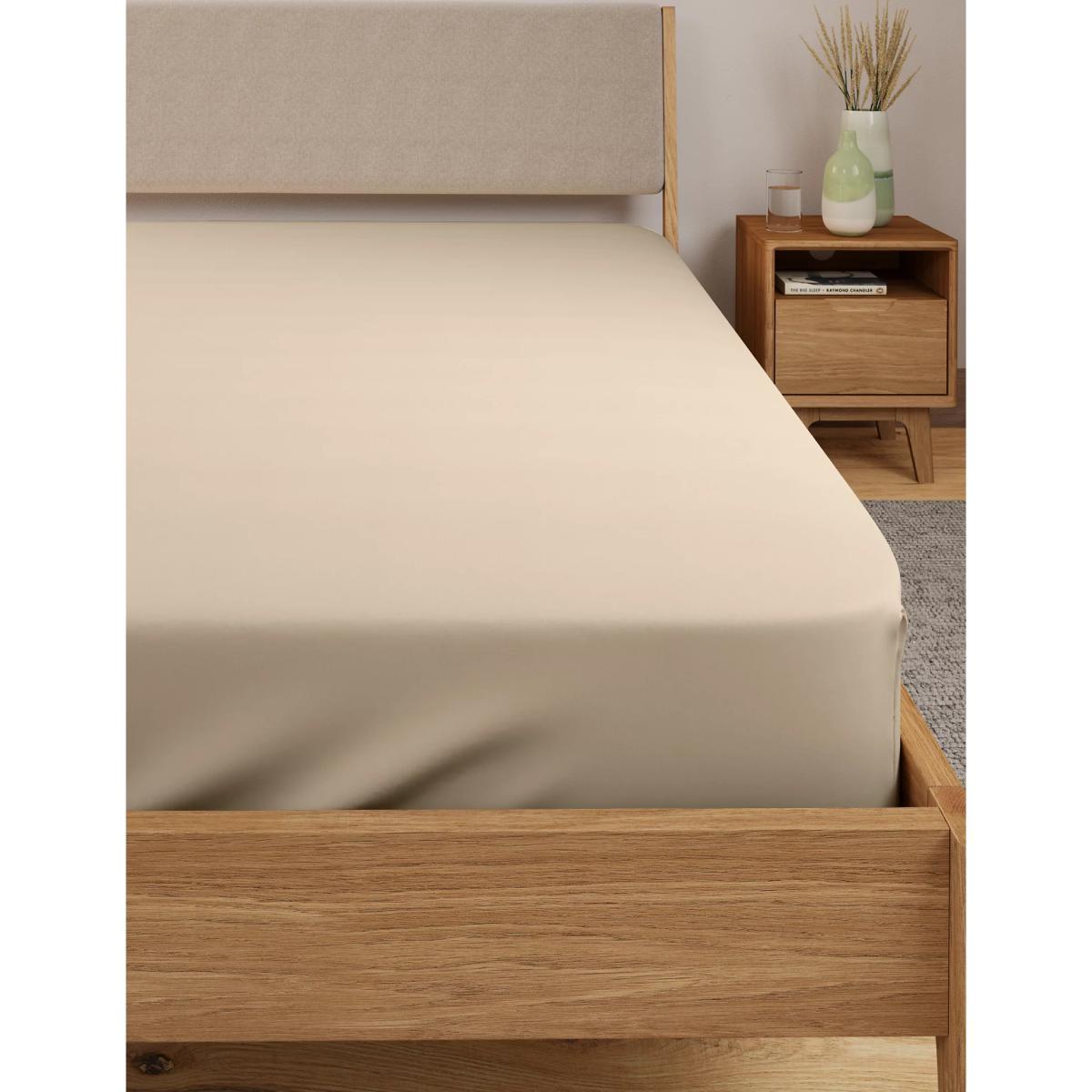 M&S Body Sensor™ Pure Cotton Deep Fitted Sheet - 6FT - Cream, Cream,Medium Blue,Light Pink,White,Charcoal,Light Natural,Medium Beige,Grey – image 3