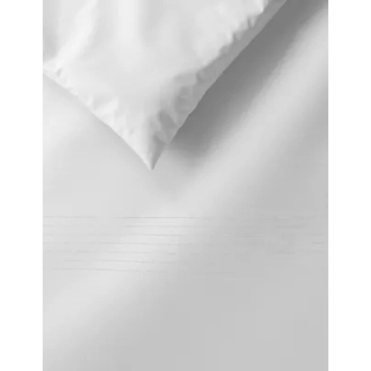 M&S Easycare Percale Duvet Cover - SGL - White, Cranberry,Dark Ochre,Dove,Oyster,Silver Grey,Light Cream,Aqua,White,Light Putty,Blue Denim,Medium Pink,Light Duck Egg – image 1