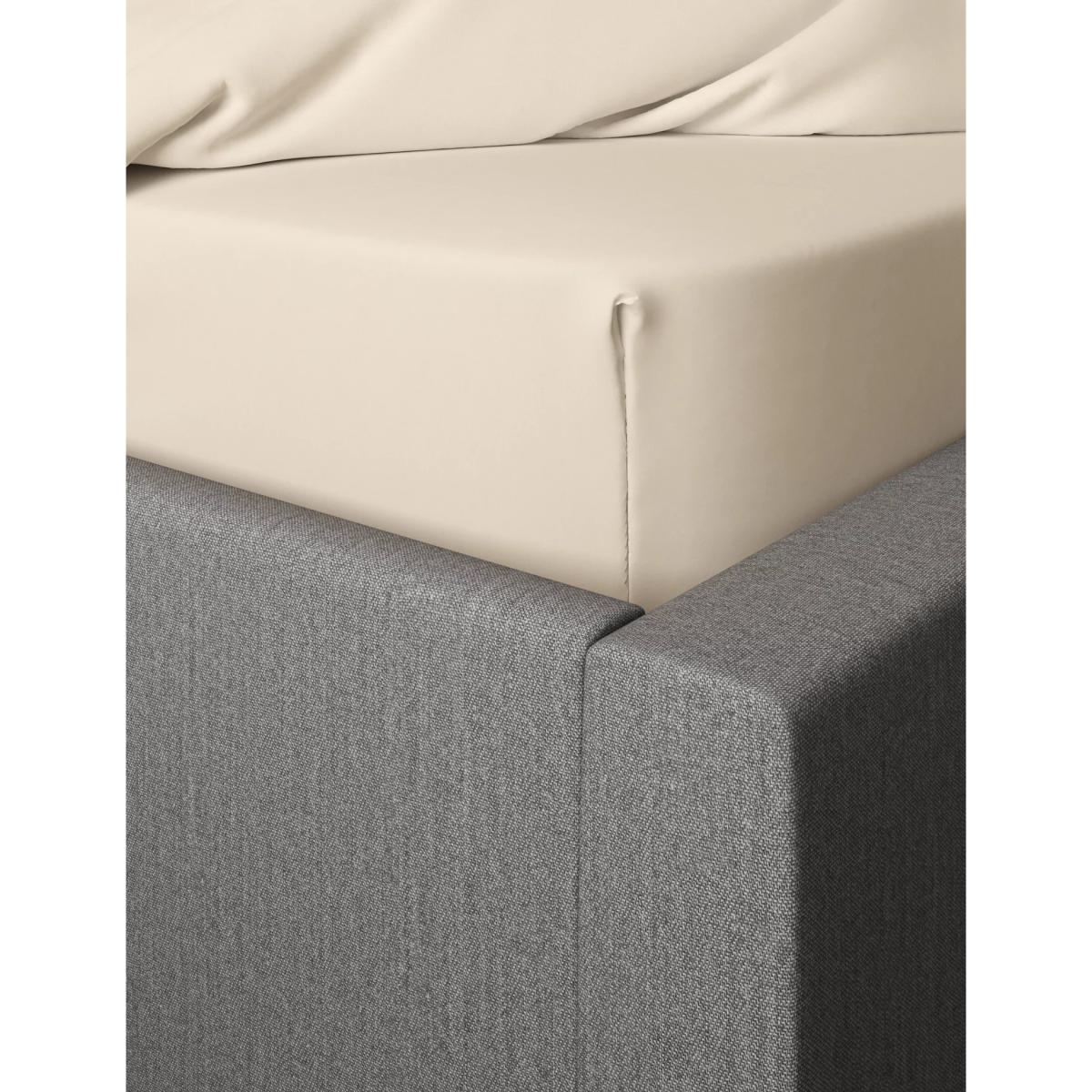 M&S  Dreamskin&reg; Pure Cotton Fitted Sheet - 5FT - Light Grey, Light Grey,Cream,Duck Egg – image 2