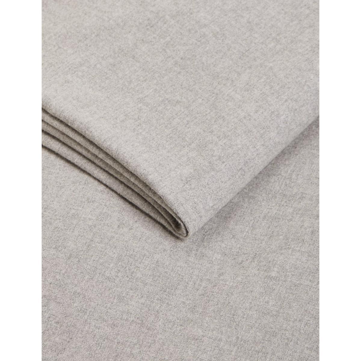 M&S Pure Cotton Brushed Deep Fitted Sheet - SGL - Charcoal, Charcoal,White,Grey Marl – image 5
