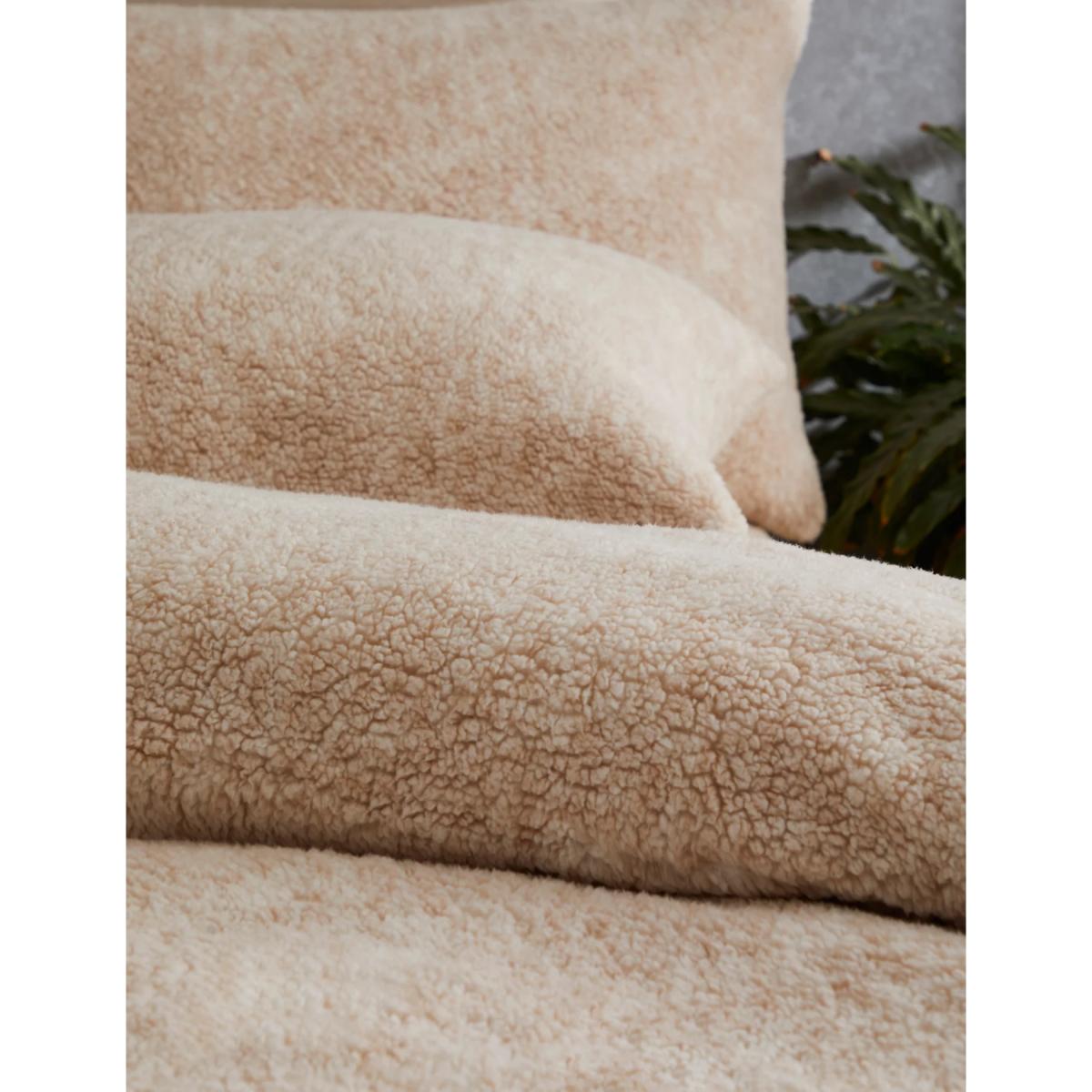 M&S Teddy Fleece Marl Bedding Set - SGL - Neutral, Grey,Neutral – image 4