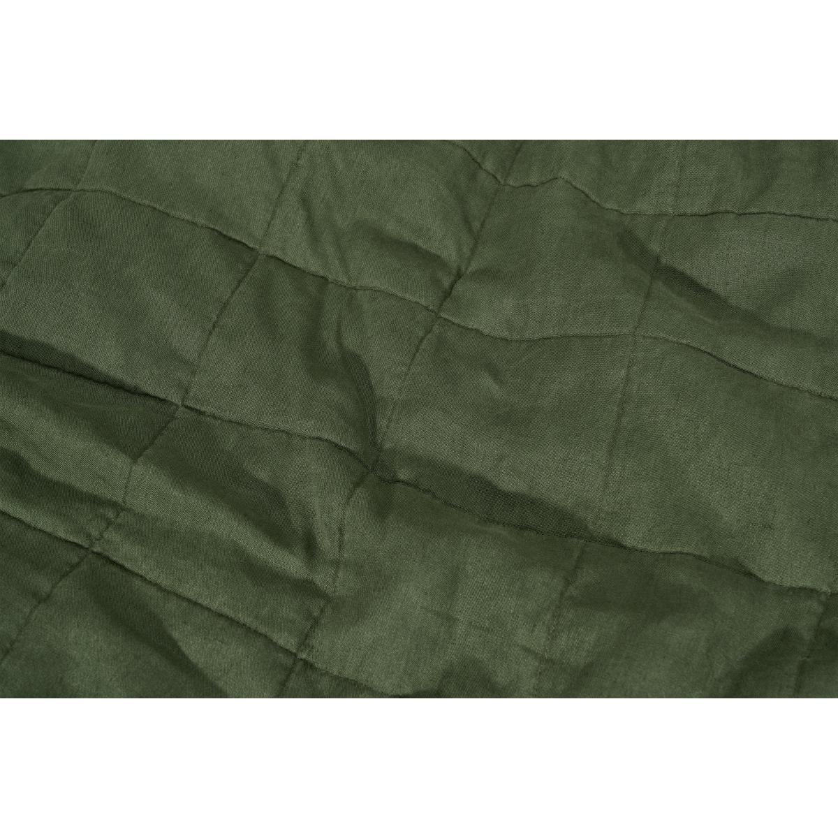 Brisa 100% Linen Soft Washed Bedspread, 220 x 225cm, Moss Green – image 6