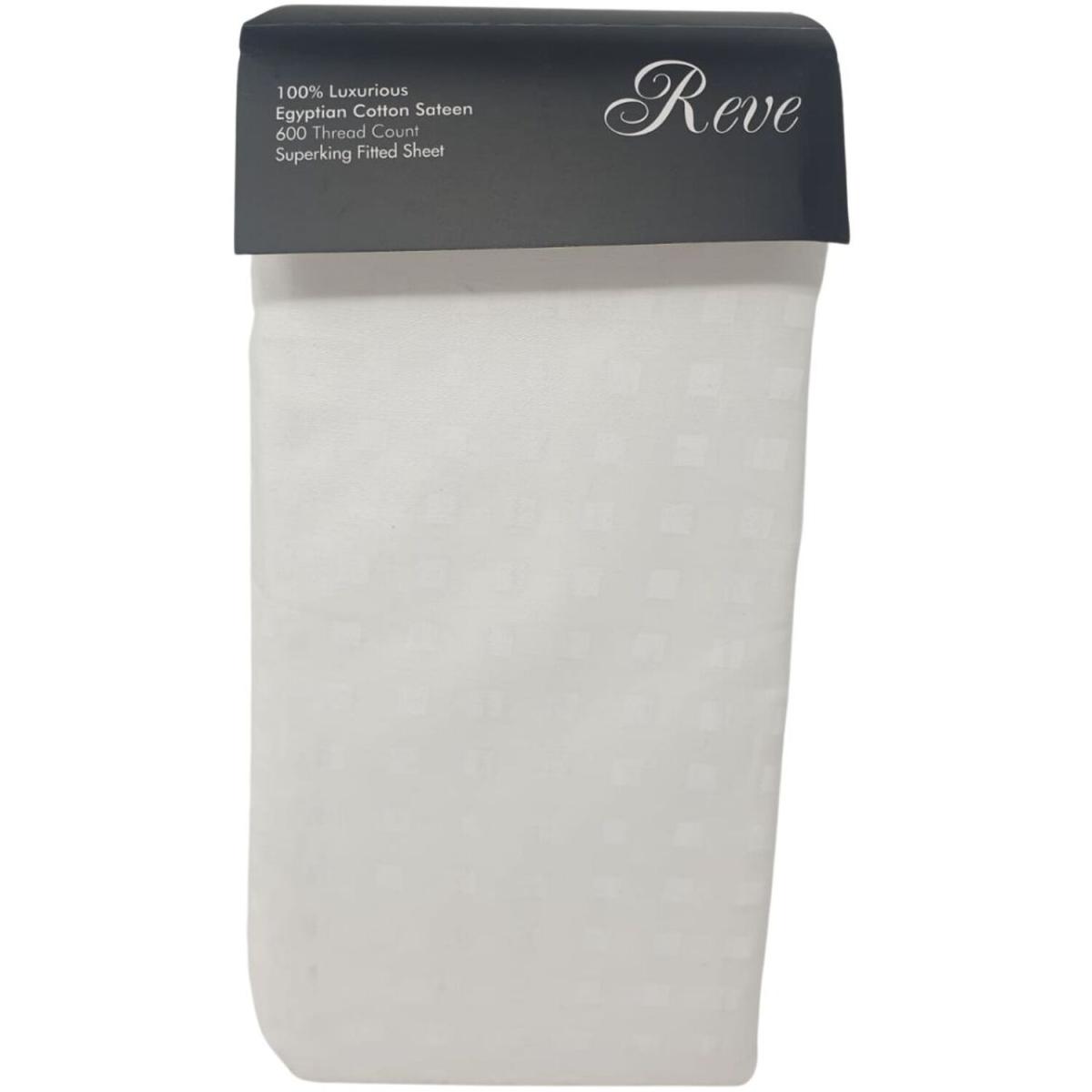 600TC Superking Fitted Sheet  - White Big Stripe – image 3