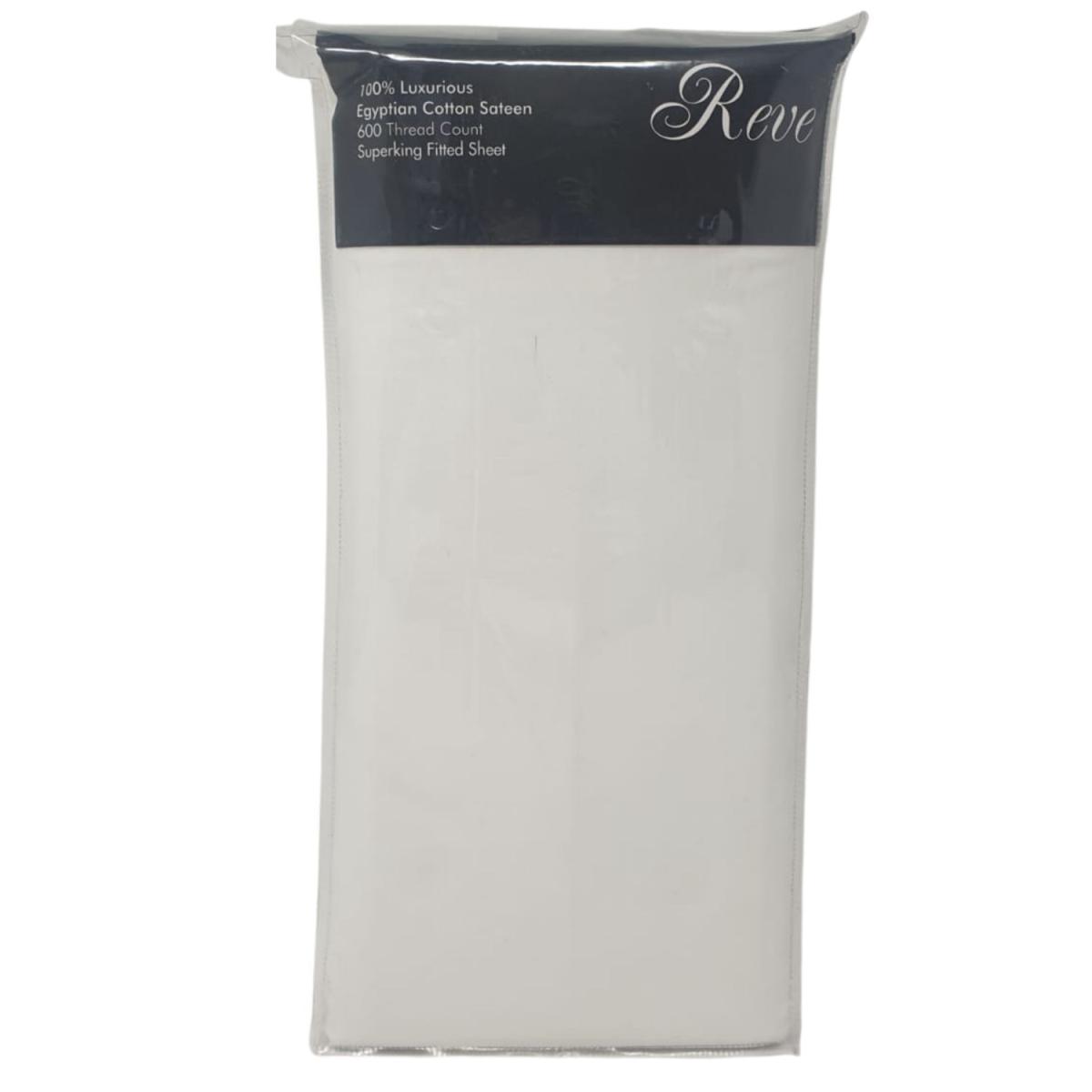 600TC Superking Fitted Sheet  - White Big Stripe – image 4