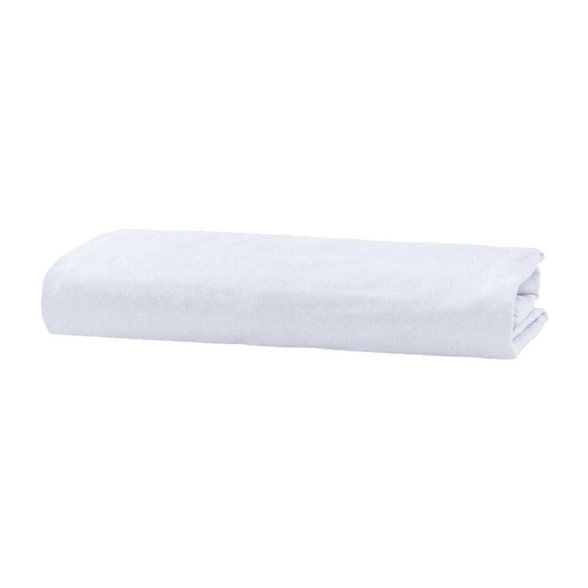 80x190x20 cm Flannel Fleece Fitted Bed Sheet - White