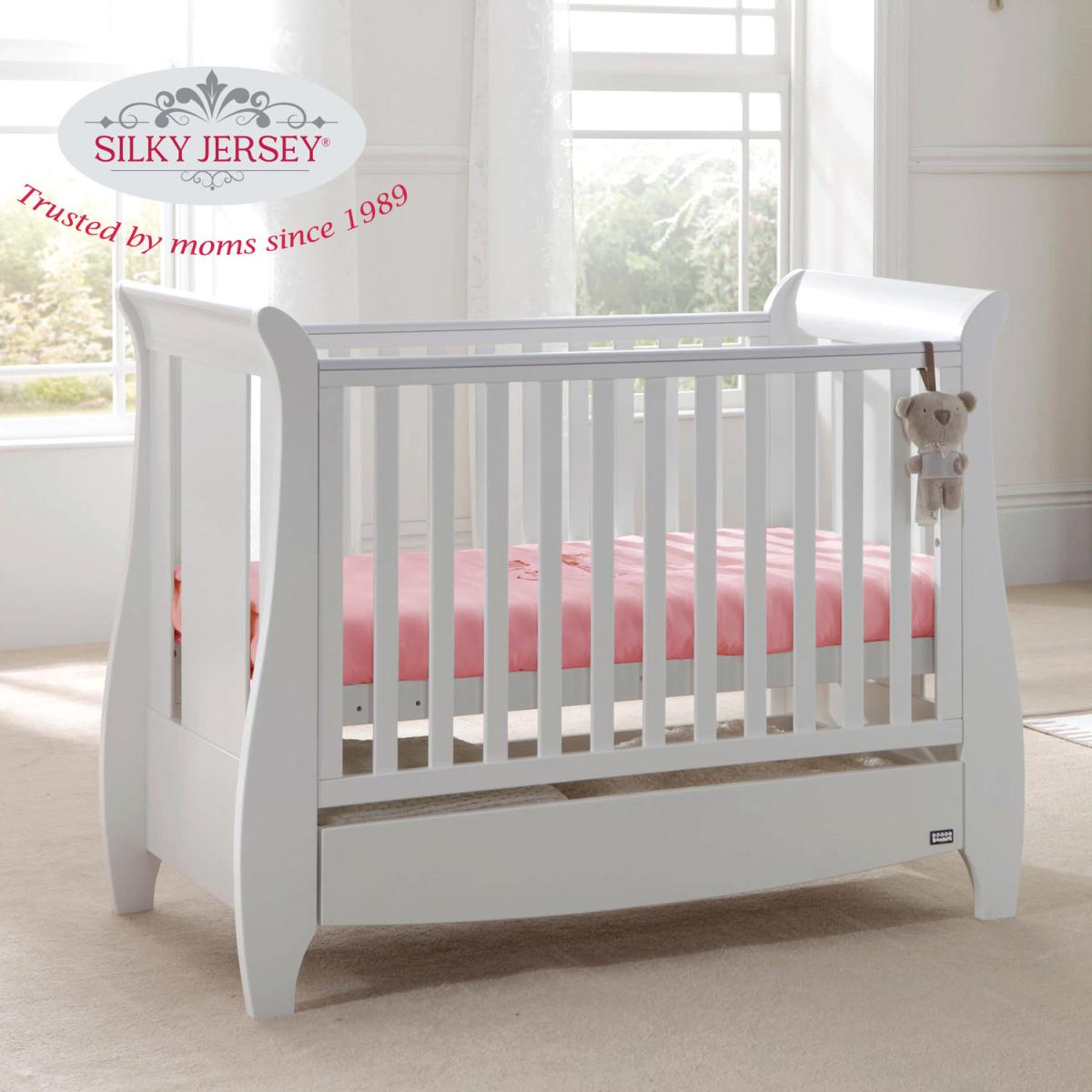 60x120 cm Silky Jersey Baby Cot Crib Bed Fitted Sheets - Pink – image 4
