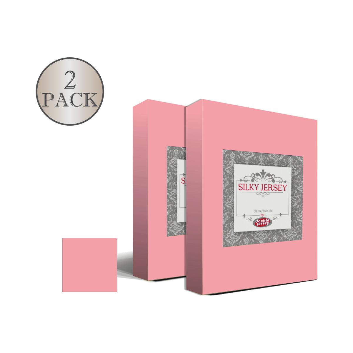 60x120 cm Silky Jersey Baby Cot Crib Bed Fitted Sheets - Pink – image 1