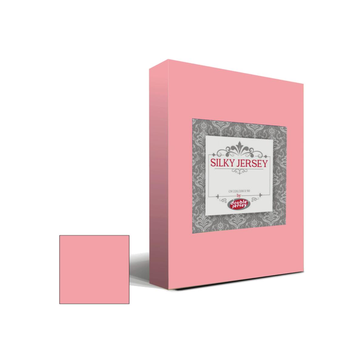 Silky Jersey Fitted Bedsheet Twin - Pink