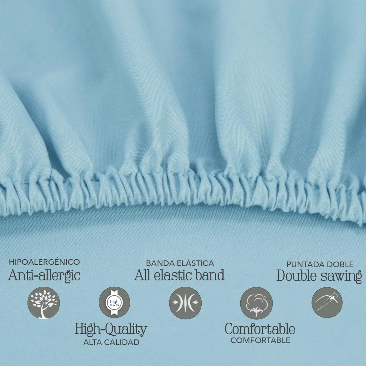 70x140 cm Silky Jersey Baby Cot Crib Bed Fitted Sheets  - Sky Blue – image 3