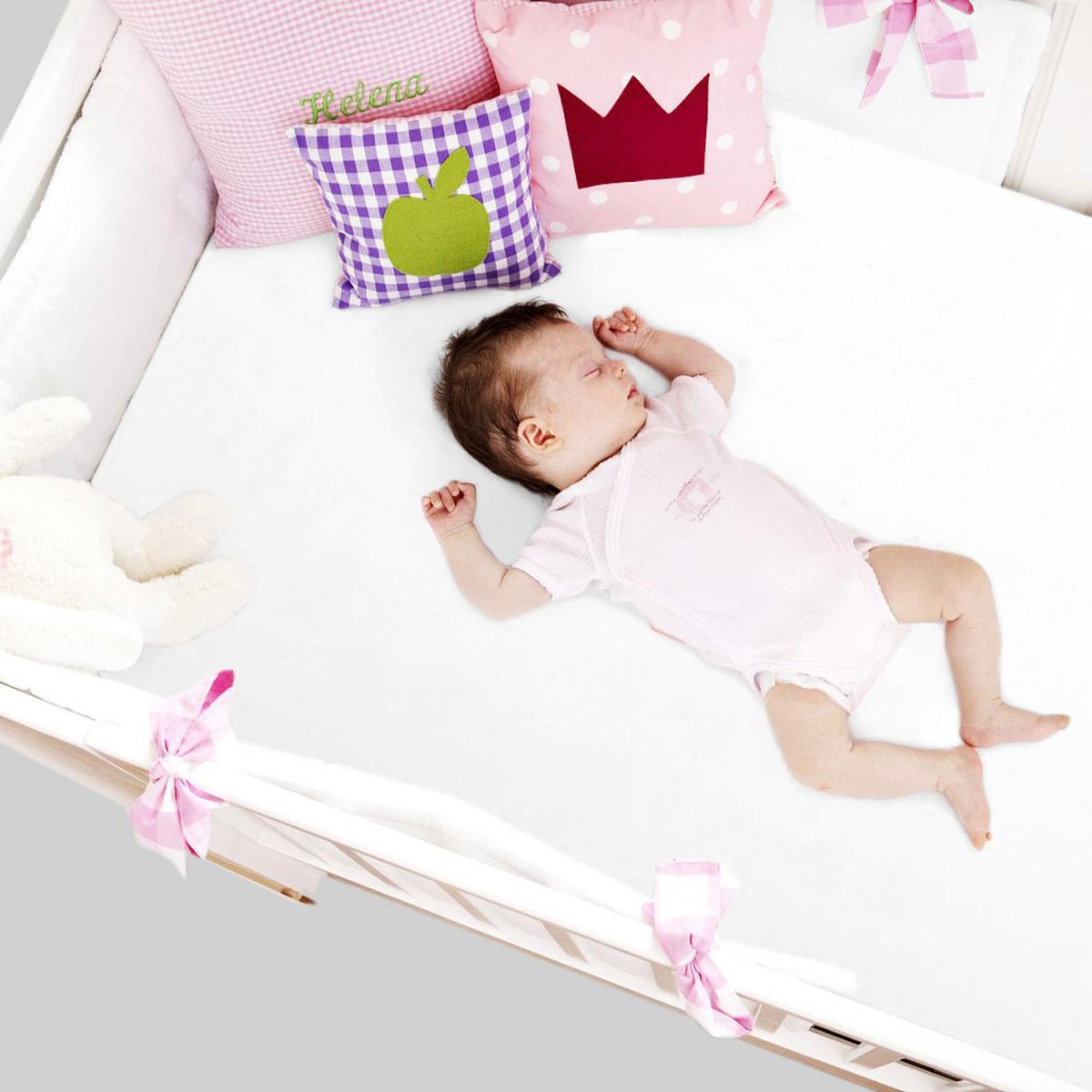 70x140 cm Silky Jersey Baby Cot Crib Bed Fitted Sheets  - Sky Blue – image 5