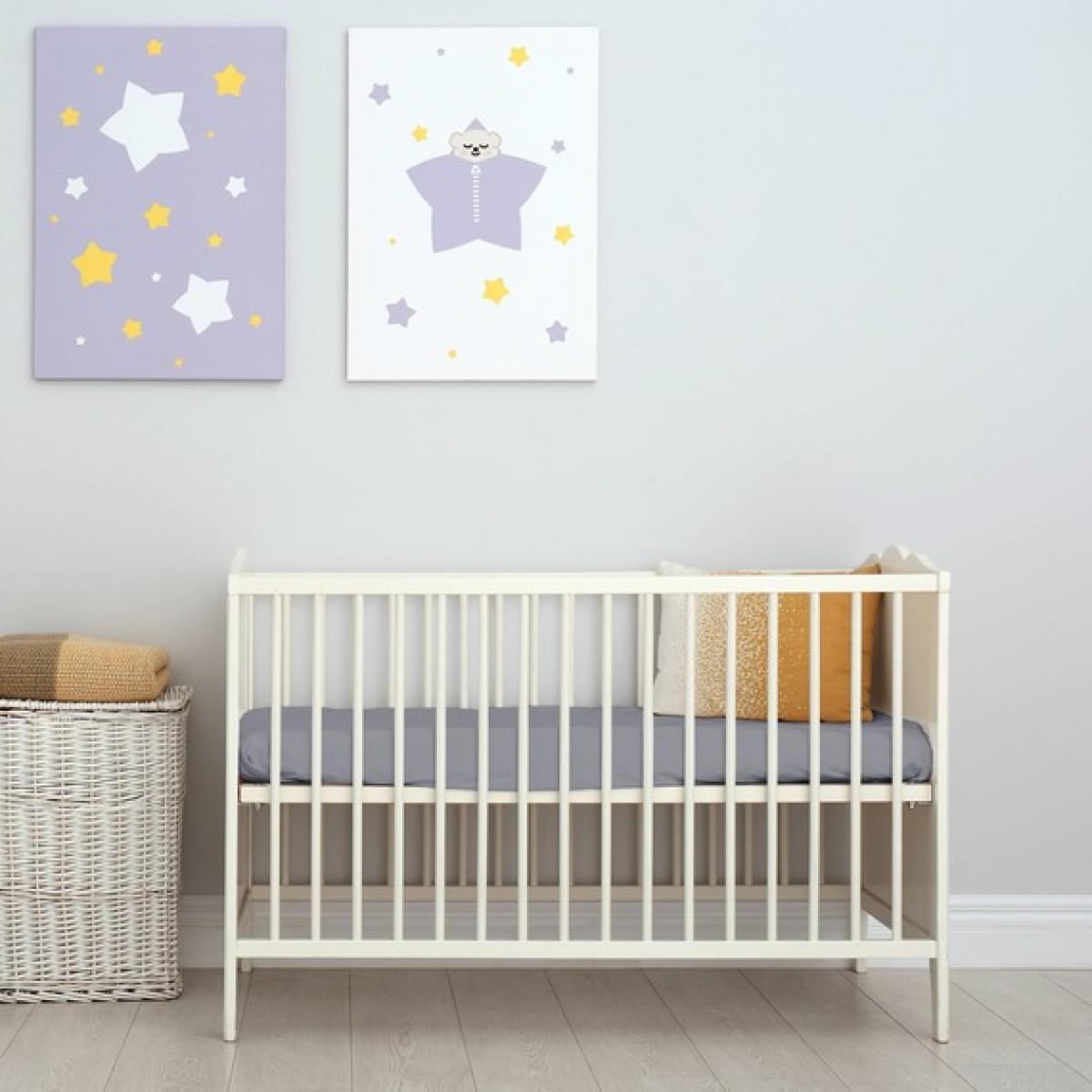 70x140 cm Velvet Flannel Fitted Cot Crib Bed Sheets Double Pack - Warm Grey