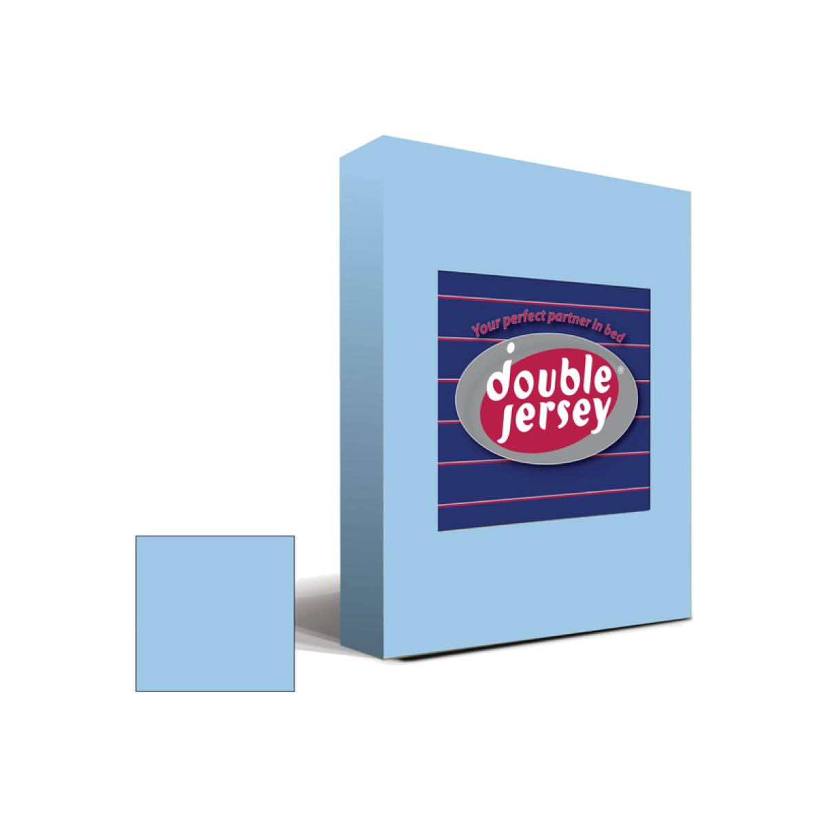 Double Jersey Fitted Bedsheet Sky Blue - Sky Blue / Twin