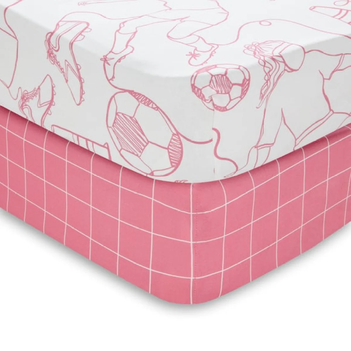 Set of 2 Football Doodles Fitted Sheets – image 3